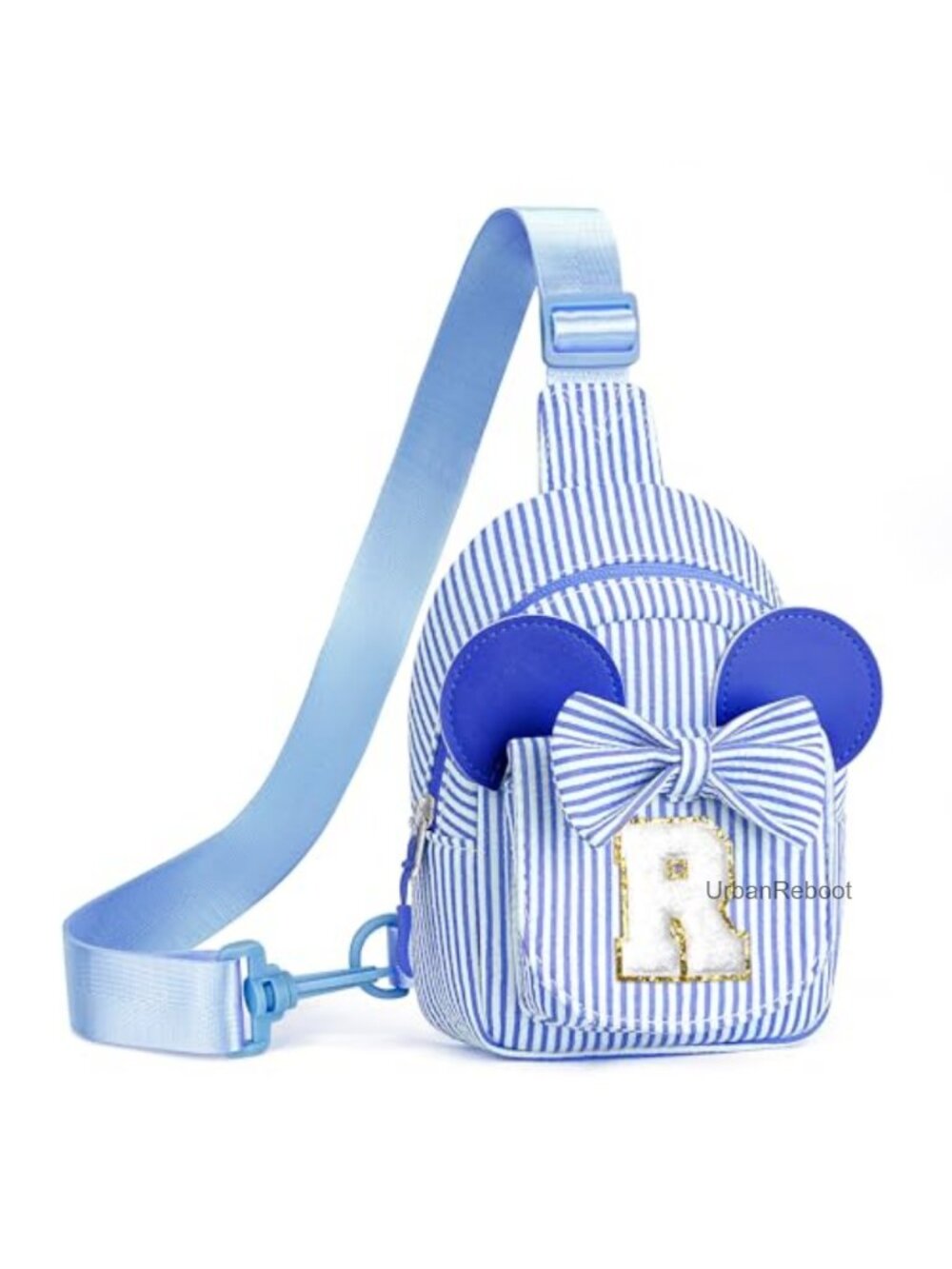 Girls Crossbody Sling Bag Hand Stitched Initial Cotton Waist Fanny Pack Gift